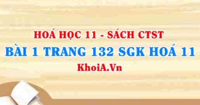 Bài 1 trang 132 SGK Hóa 11 Chân trời sáng tạo